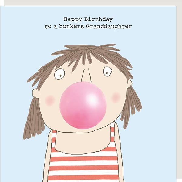 Rosie Made A Thing - Granddaughter Bonkers - Blank Card