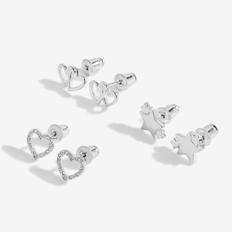 Joma Jewellery Celebration Boxed Stud Earrings -  Set of 3 - Beautiful Friend
