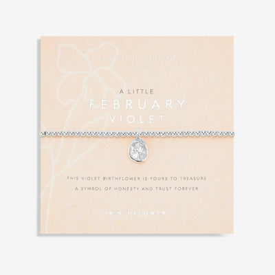 Joma Jewellery - 'A Little February Violet' Birthflower Bracelet