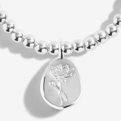 Joma Jewellery - 'A Little July Water Lily' Birthflower Bracelet