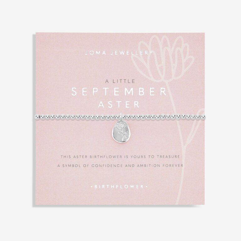 Joma Jewellery - 'A Little September Aster' Birthflower Bracelet