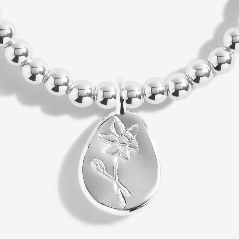 Joma Jewellery - 'A Little December Narcissus' Birthflower Bracelet