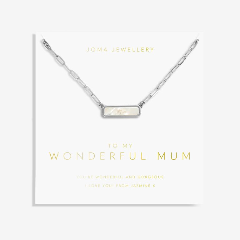 Joma Jewellery My Moments - 'To my Wonderful Mum' Silver Chain Necklace