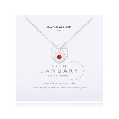 Joma Jewellery A Little Birthstone Necklace - January Garnet