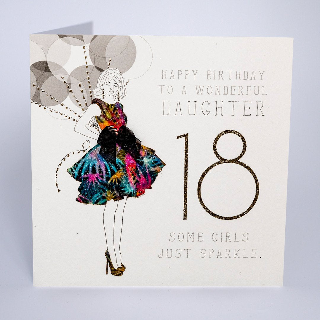Five Dollar Shake Daughter 18 Some Girls Just Sparkle Birthday Card