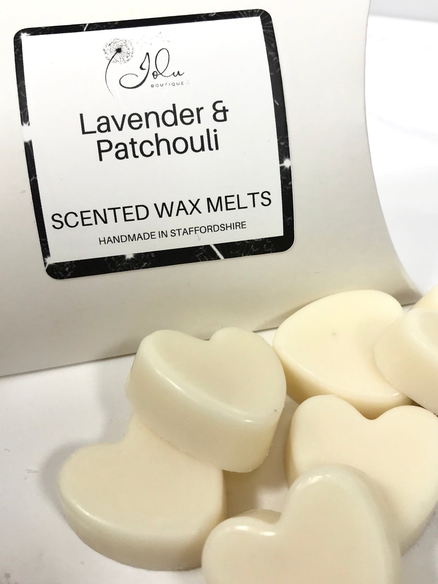 Jolu Boutique Lavender & Patchouli Soy Wax Melts - Pack 6 Hearts