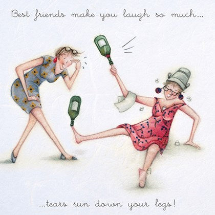 Berni Parker Blank Card -Best friends make you laugh