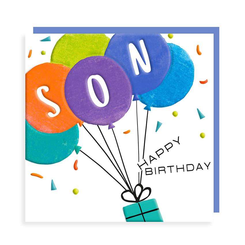 Rosanna Rossi Happy Birthday Son - Balloons Card