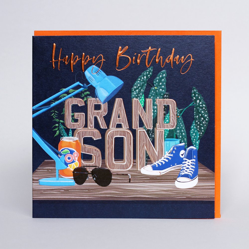 Belly Button Happy Birthday Grandson Card