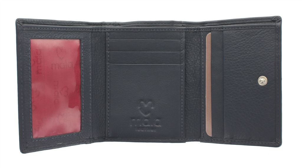 Mala Leather Origin Compact Purse with RFID Protection (3273 5)- Navy