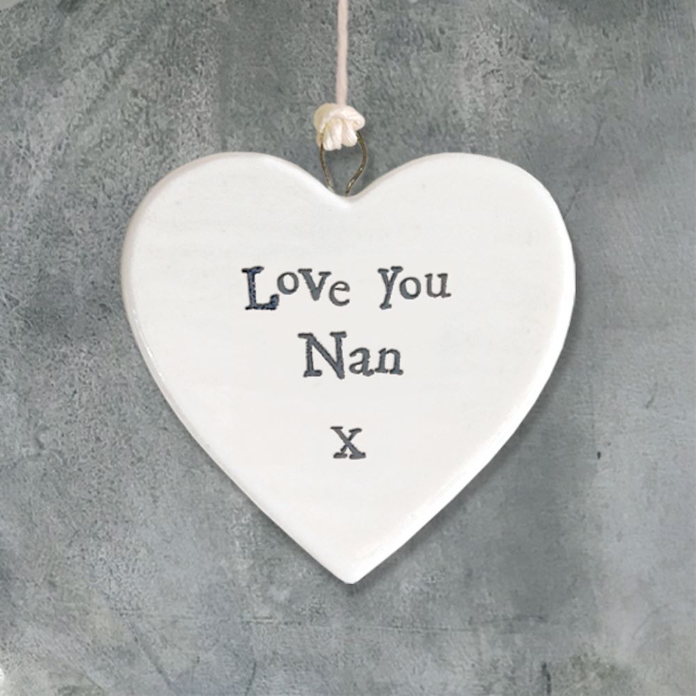 East of India Porcelain MINI Heart -Love You Nan