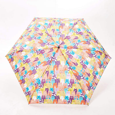 Eco Chic Foldable Mini Umbrella - Cats - Multicolour
