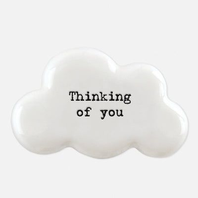East of India Cloud Token Pebble - Thinking of You