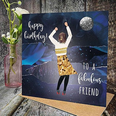 Flying Teaspoons Dancing Friend Birthday Card