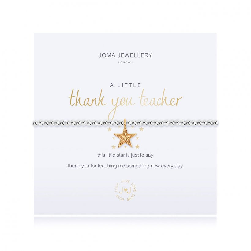 Joma Jewellery A Little Thank you Teacher Bracelet