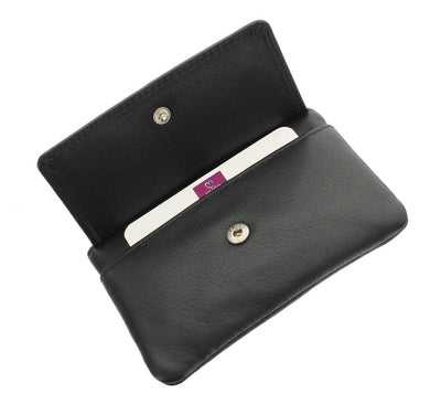 Mala Leather Origin Small Flap Coin Purse with RFID Protection (4110 5) - Black