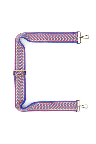 Elie Beaumont Designer COBALT GRECIAN Adjustable Crossbody Bag Strap (GOLD Fittings)
