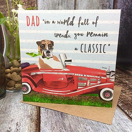 Flying Teaspoons Classic Car Dad Card