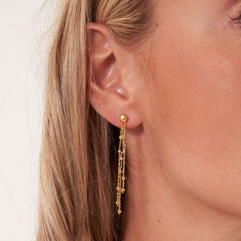 Joma Jewellery Alisa Gold Multi Chain Earrings