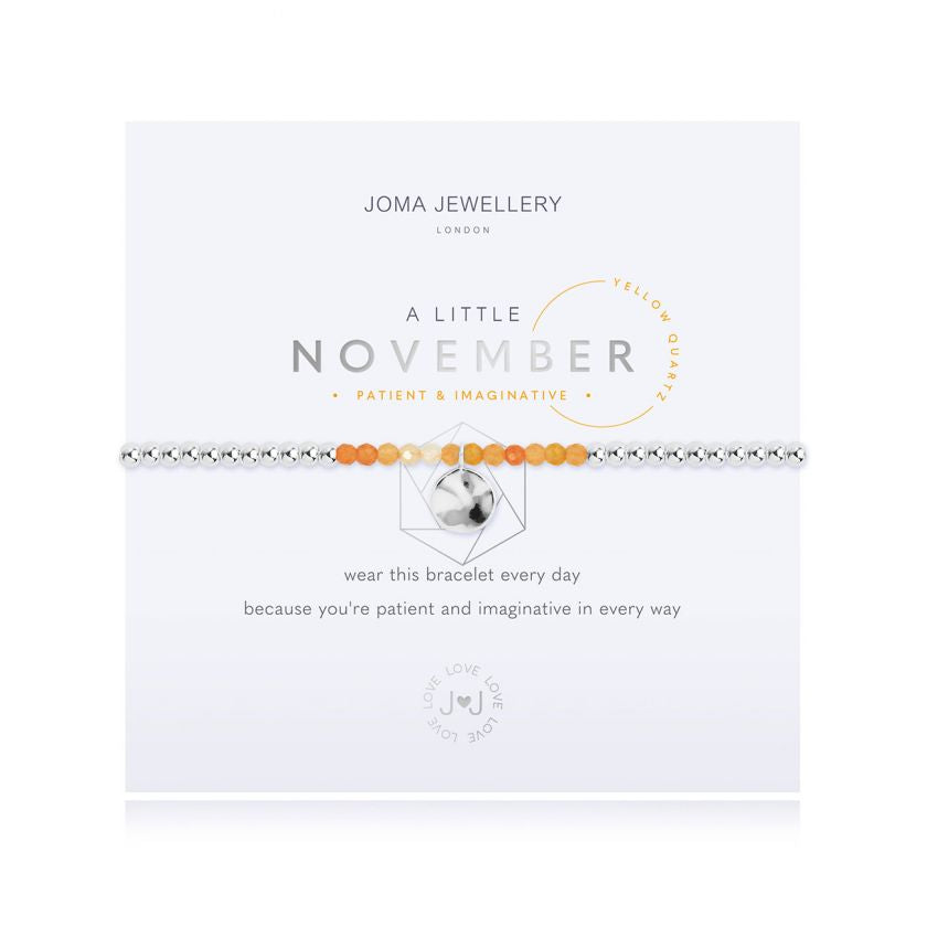 Joma Jewellery A little Birthstone November Yellow Quartz Bracelet