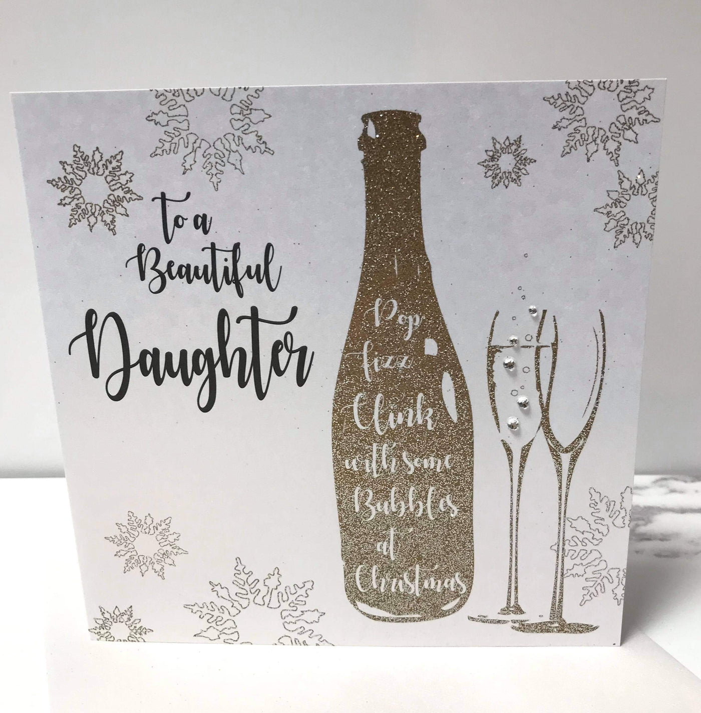 White Cotton Cards Beautiful Daughter Christmas Card
