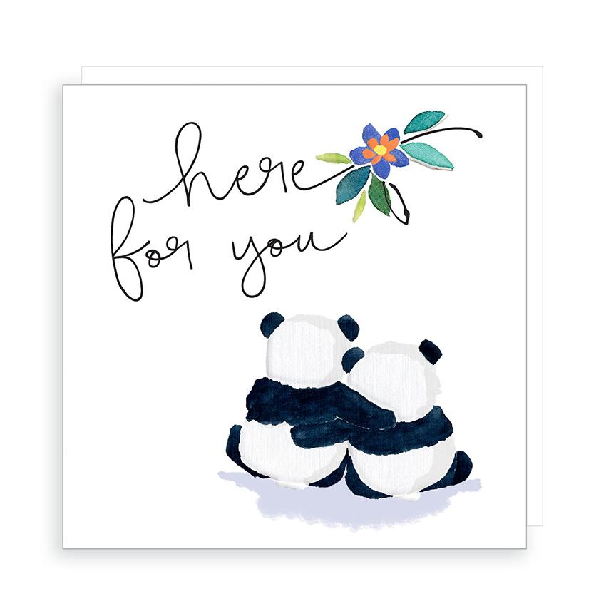 Rosanna Rossi Here For You Panda Bears Card