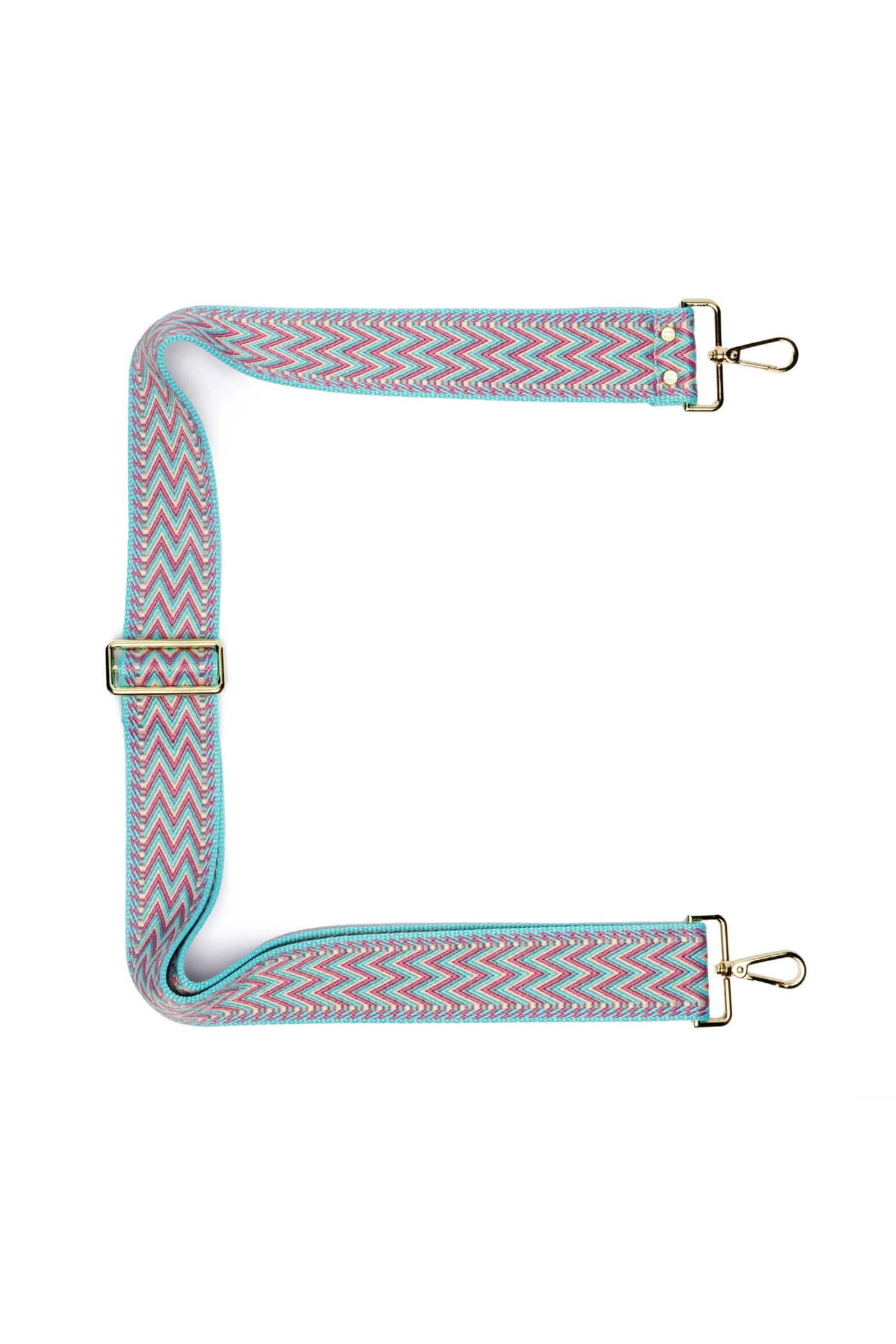 Elie Beaumont Designer AQUA GRECIAN Adjustable Crossbody Bag Strap (GOLD Fittings)