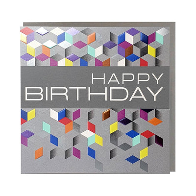 Rosanna Rossi Happy Birthday Falling Squares Card