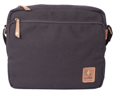 Catcus Zip Top Organiser Bag with RFID Front Pocket - Black