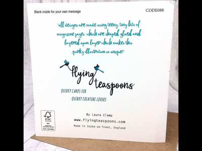 Flying Teaspoons Happy Place Blank Card