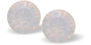 Byzantium Swarovski Crystal Studs - Chaton -Matt White Opal