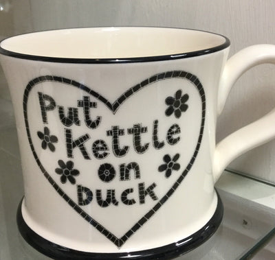Moorland Pottery "Put kettle on Duck" Mug