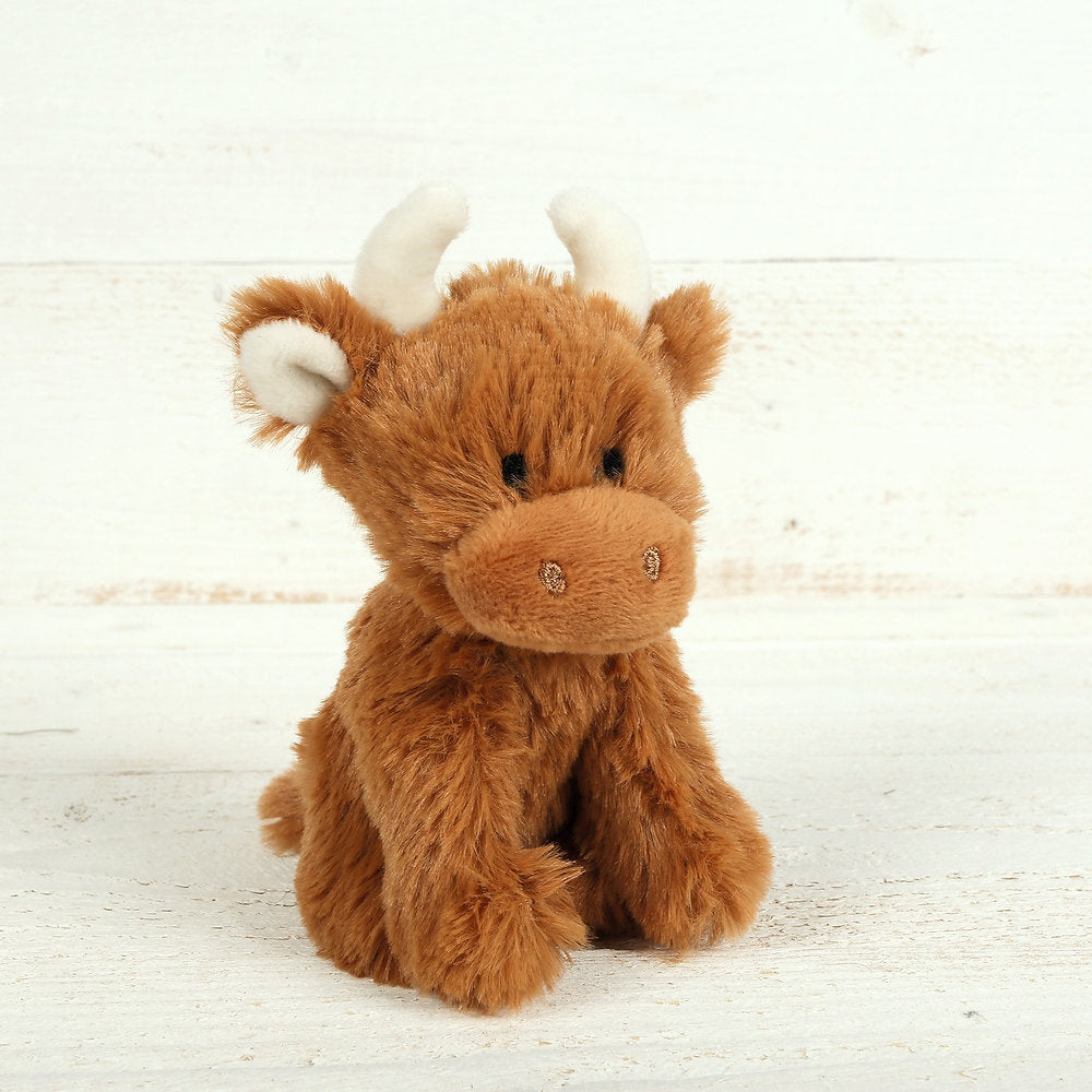 Jomanda Baby Highland Coo Brown Soft Toy - MINI