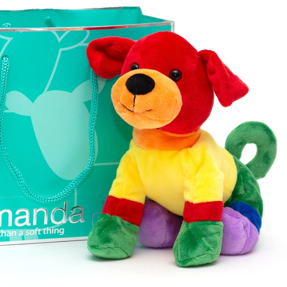 Jomanda Gay Pride Rainbow Puppy Soft Toy