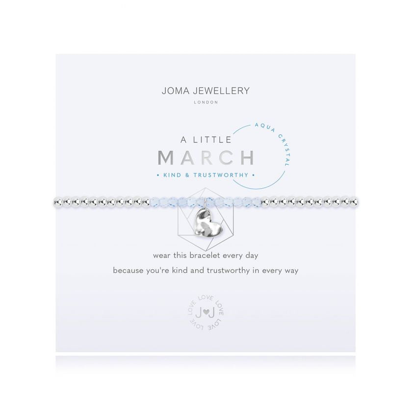 Joma Jewellery A little Birthstone March Aquamarine Bracelet