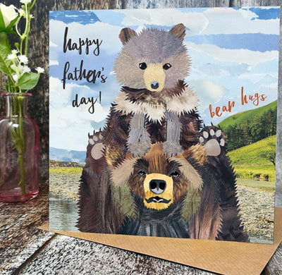 Flying Teaspoons Bear Hugs Fathers Day Card