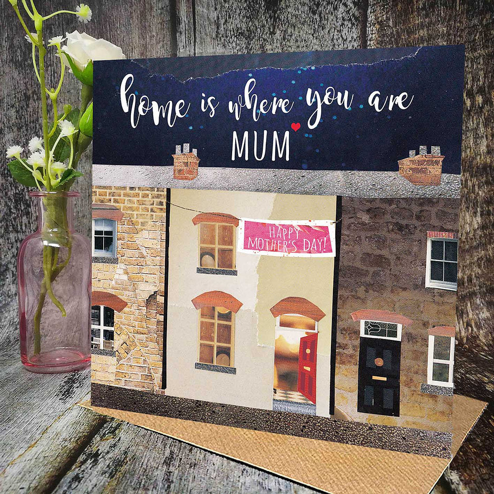 Flying Teaspoons Home is Where you are Mum Mothers Day Card