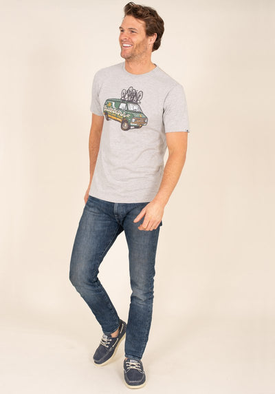Brakeburn MENS Camper Van Graphic T-shirt - Grey