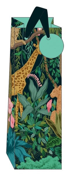 The Art File Jungle Print Wine Gift Bag