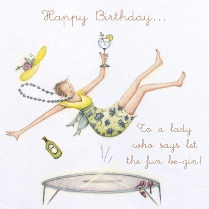 Berni Parker Birthday Card - Let the Fun be Gin