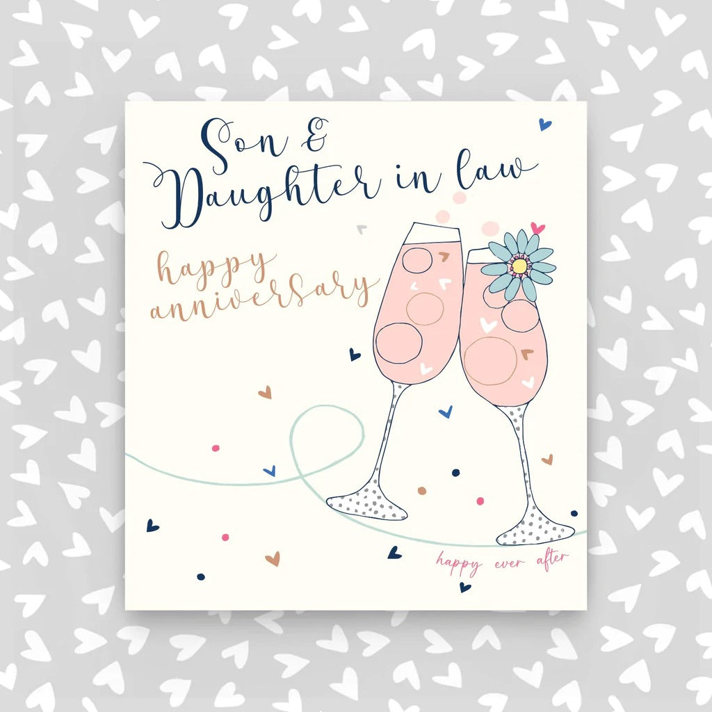 Molly Mae Happy Anniversary Son & Daughter-in-Law Glasses Smaller Card