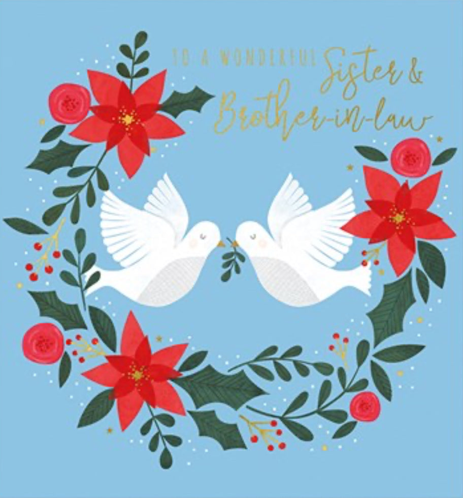 The Art File - Sister & Brother-in-Law Doves Christmas Card