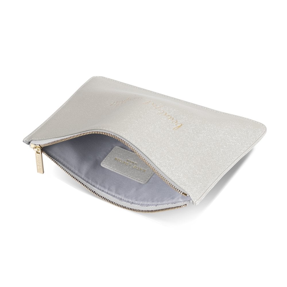 Katie Loxton Shimmer Pouch- Beautiful Daughter - Champagne