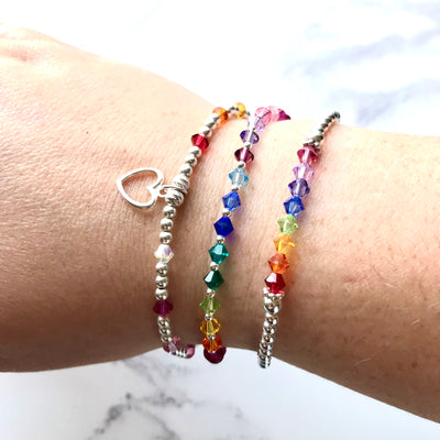 Jolu Jewellery Rainbow Positivity Bracelet 🌈