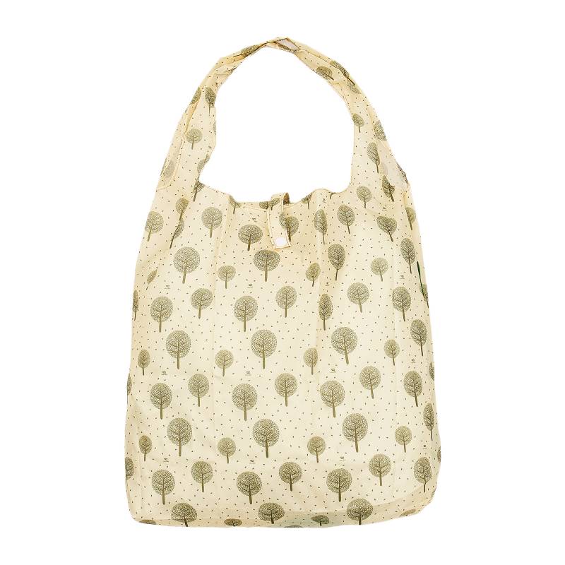 Eco Chic Foldable Recycled Shopping Bag - Tree of Life -Beige