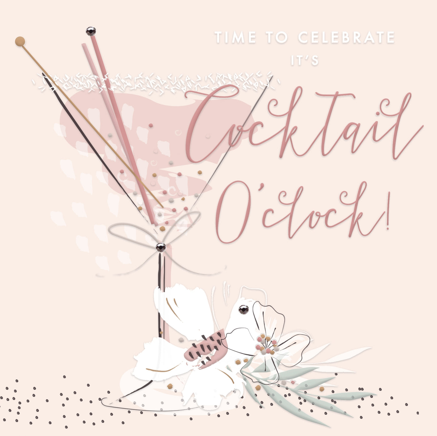 Cocktail O'Clock Birthday Card