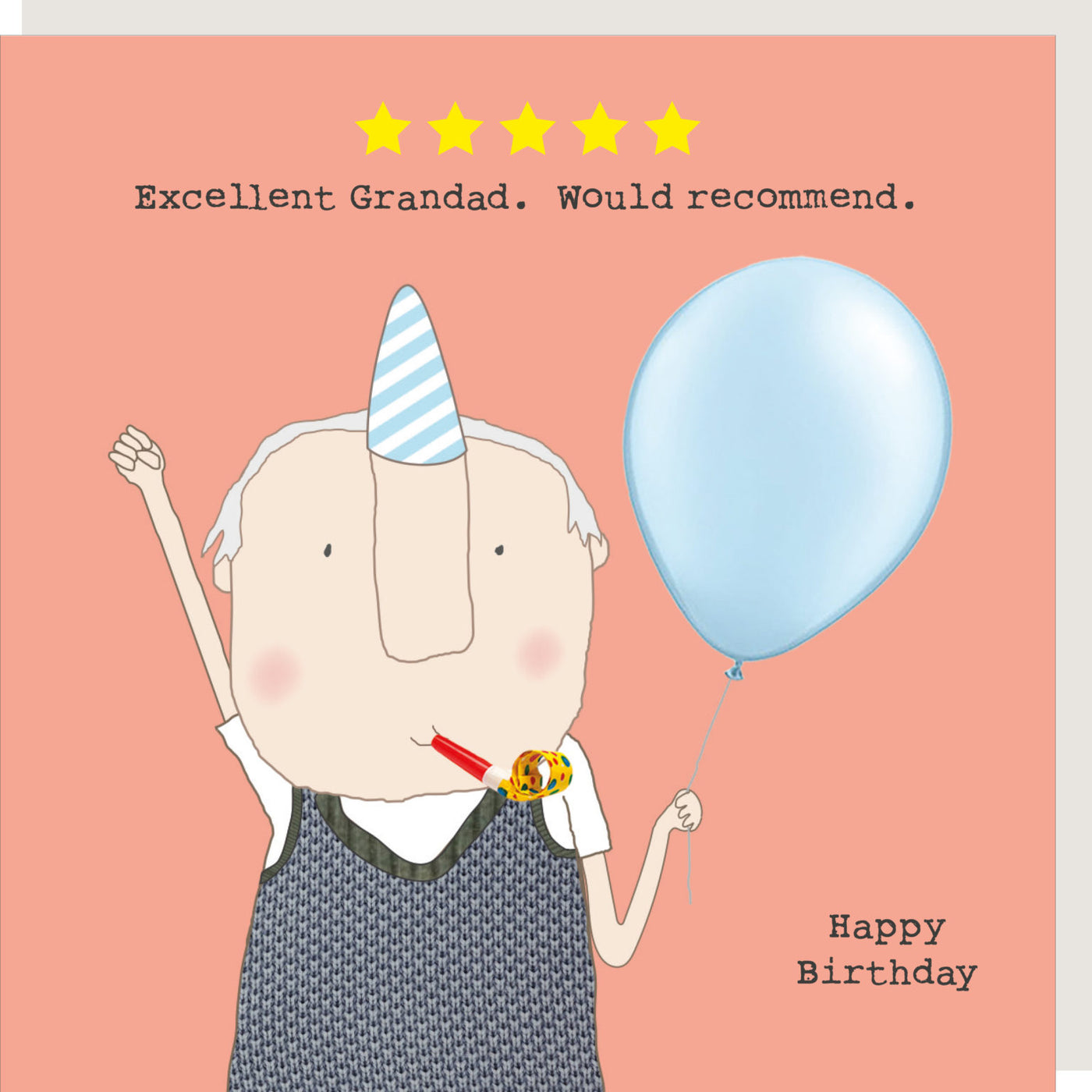 Rosie Made A Thing - Five Star Grandad - Blank Card