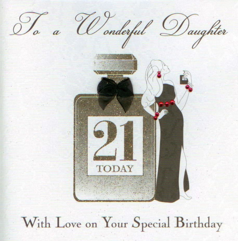 Five Dollar Shake Daughter 21st Perfume Birthday Girl Card