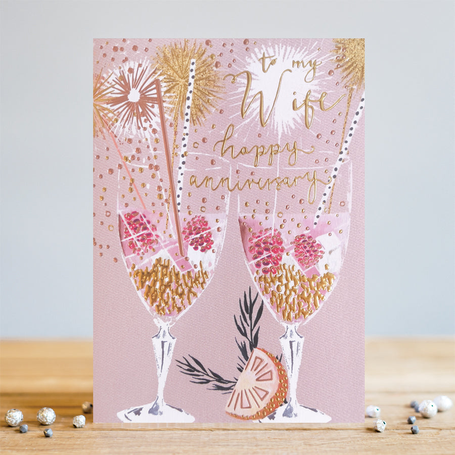Louise Tiler Wife Anniversary Cocktails Card