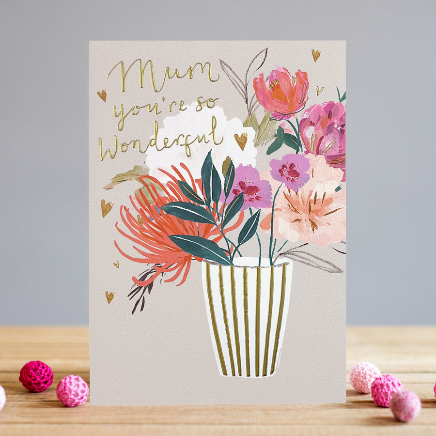 Louise Tiler Mum You're So Wonderful Blank Card